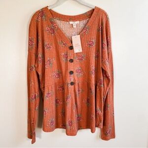 Como Vintage Floral Button-Down Shirt